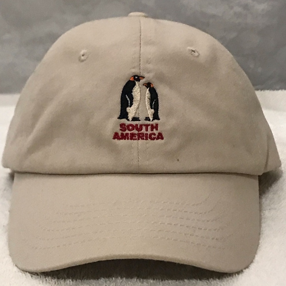Princess Cruises for South America Adjustable Tan Cotton Travel Baseball Cap